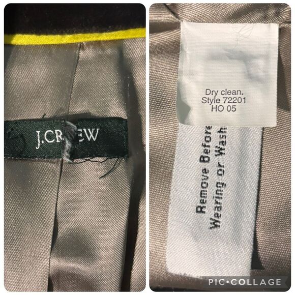 J. Crew Brown Velvet Schoolboy Blazer Women’s Size Small Flap Pocket Trim Stitch - Picture 8 of 8